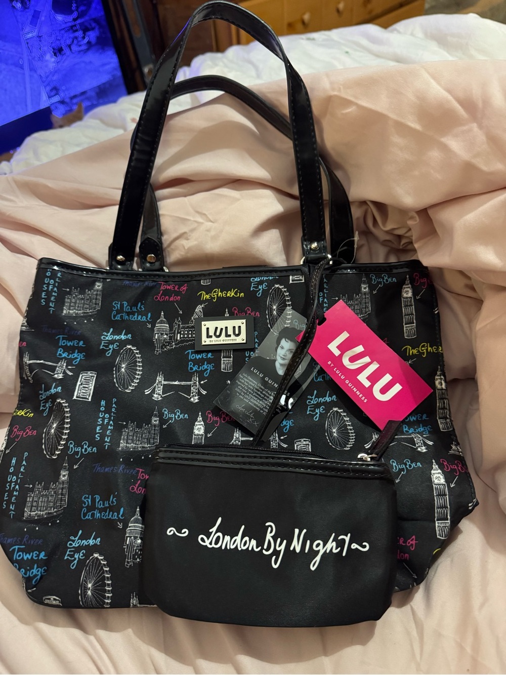 Lulu Guinness London Landmarks Print Tote Bag Purse – Retired, NWT